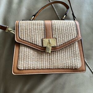 Nanette Lepore woven wicker handbag